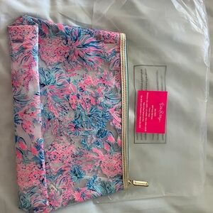 Lilly Pulitzer Pink and Gold Pouch